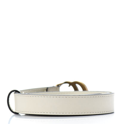 Gucci Calfskin Double G 20mm Belt 65 26 Mystic White 2 of 5