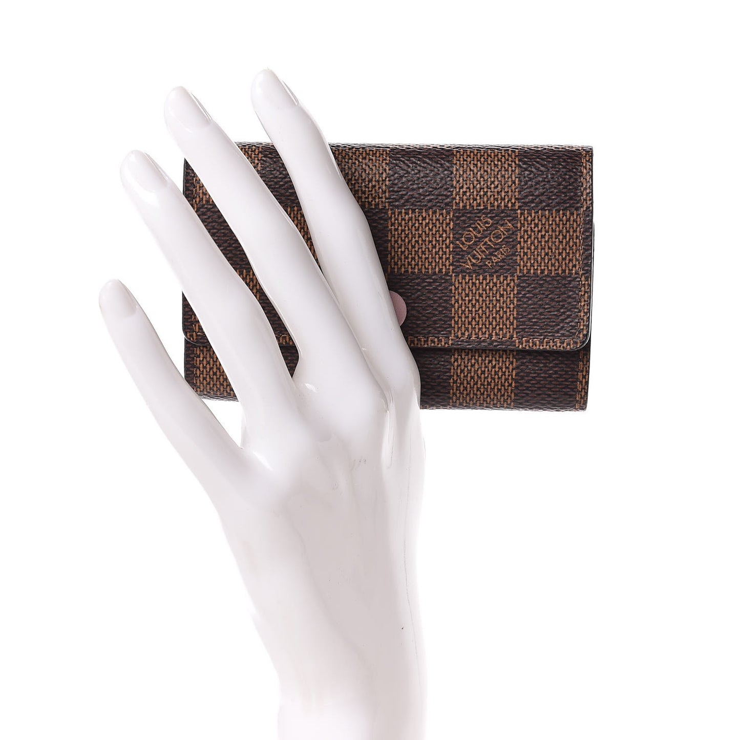 Damier Ebene Multicles 6 Key Holder Rose Ballerine