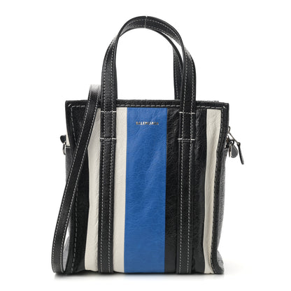 Balenciaga Agneau Arena Multicolore XS Bazar Shopper Tote Bleu White Black 1 of 9