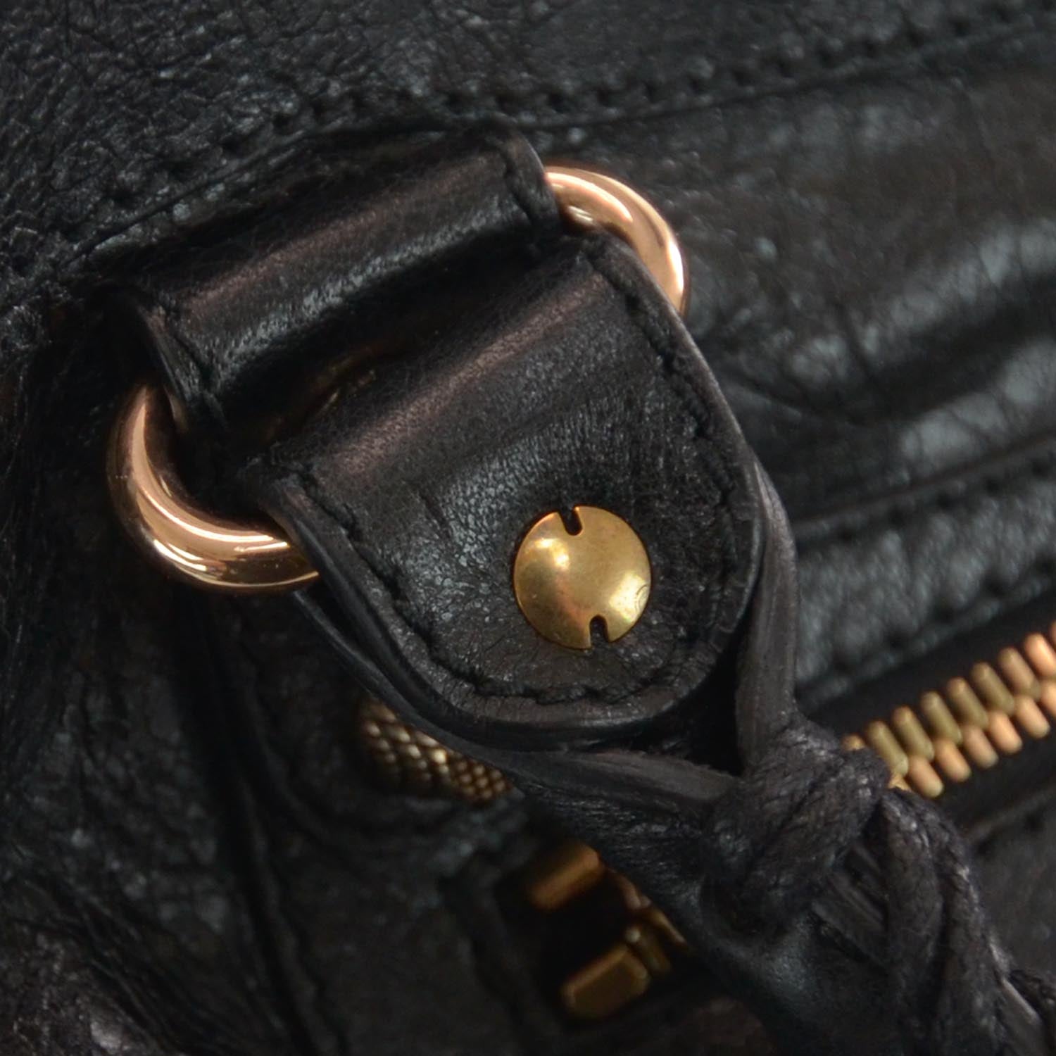 Balenciaga Agneau Giant 12 Rose Gold Hardware Velo Black 6 of 10