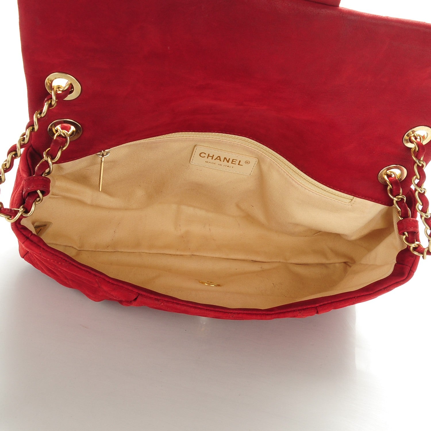Chanel Iridescent Calfskin Quilted Large Chic Quilt Flap Red 5 of 9