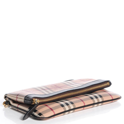 Burberry Haymarket Check Adeline Foldover Clutch Brown 4 of 8