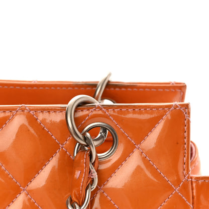 Chanel Patent Quilted Petit Timeless Shopping Tote PTT Orange 21 of 22