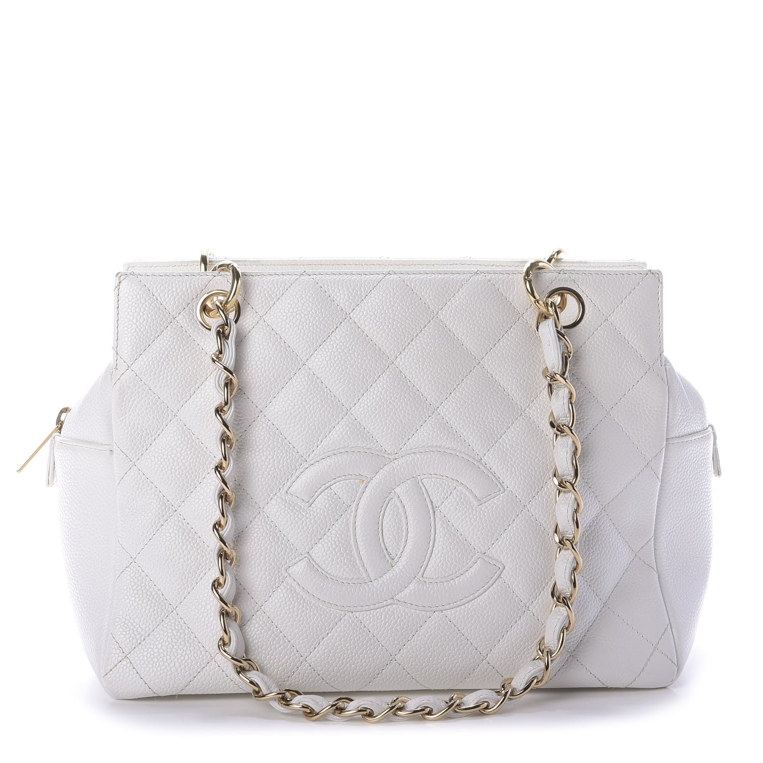 Chanel Caviar Quilted Petit Timeless Tote PTT White 1 of 11