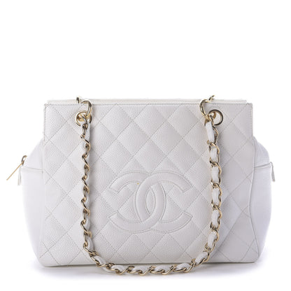 Chanel Caviar Quilted Petit Timeless Tote PTT White 1 of 11