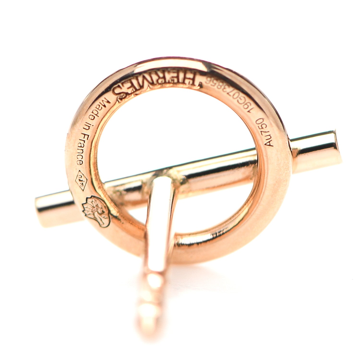 Hermes 18K Rose Gold PM Echappee Earrings 3 of 4