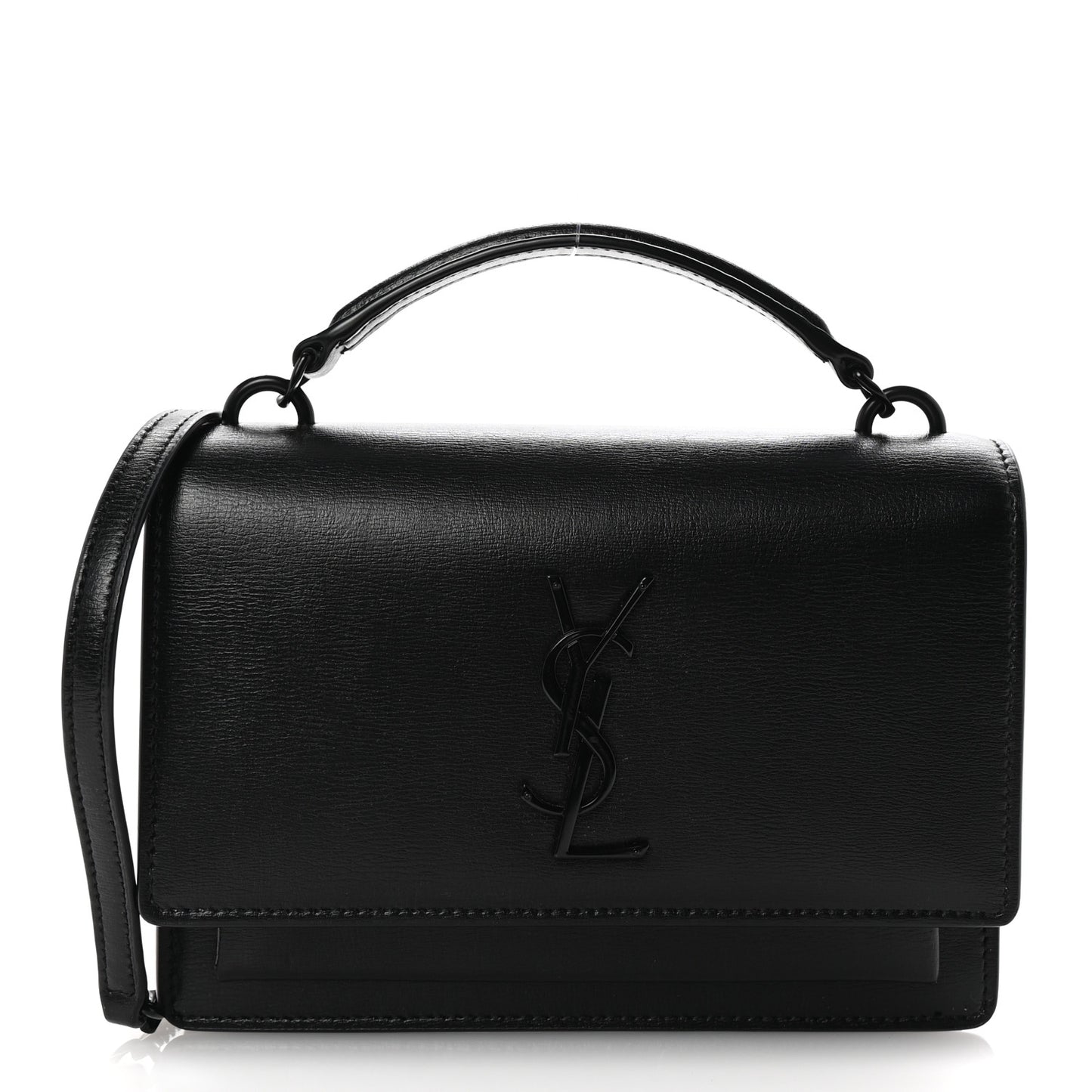 Calfskin Monogram Sunset Chain Wallet Black