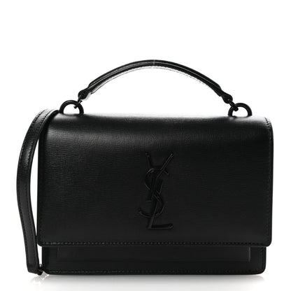 Saint Laurent Calfskin Monogram Sunset Chain Wallet Black 1 of 10