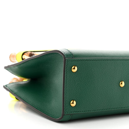 Gucci Wonka Grain Calfskin Mini Diana Tote Bag Green Yellow Fluo 9 of 10
