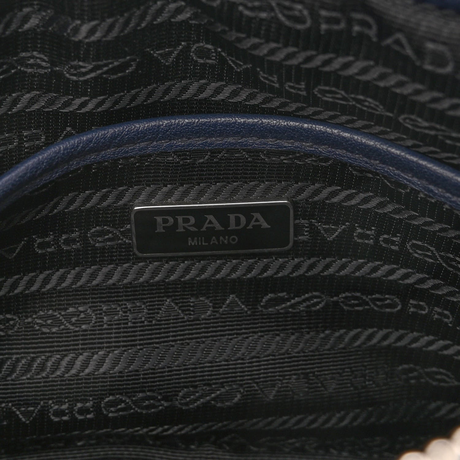 Prada Vitello Daino Mini Camera Crossbody Bag Blue 5 of 8