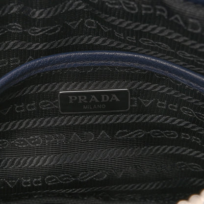 Prada Vitello Daino Mini Camera Crossbody Bag Blue 5 of 8