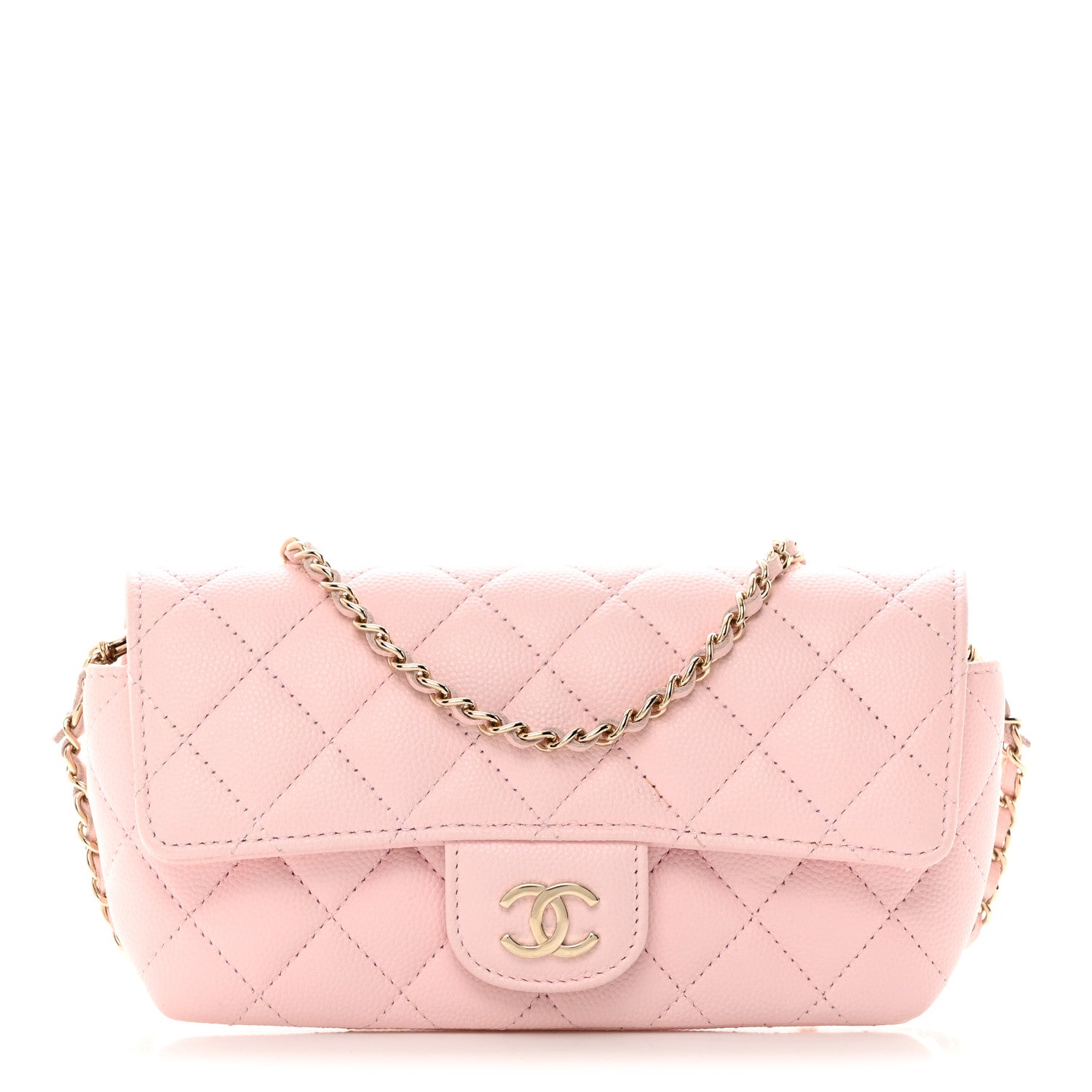 Chanel Caviar Quilted Glasses Case with Chain Light Pink 1 of 8