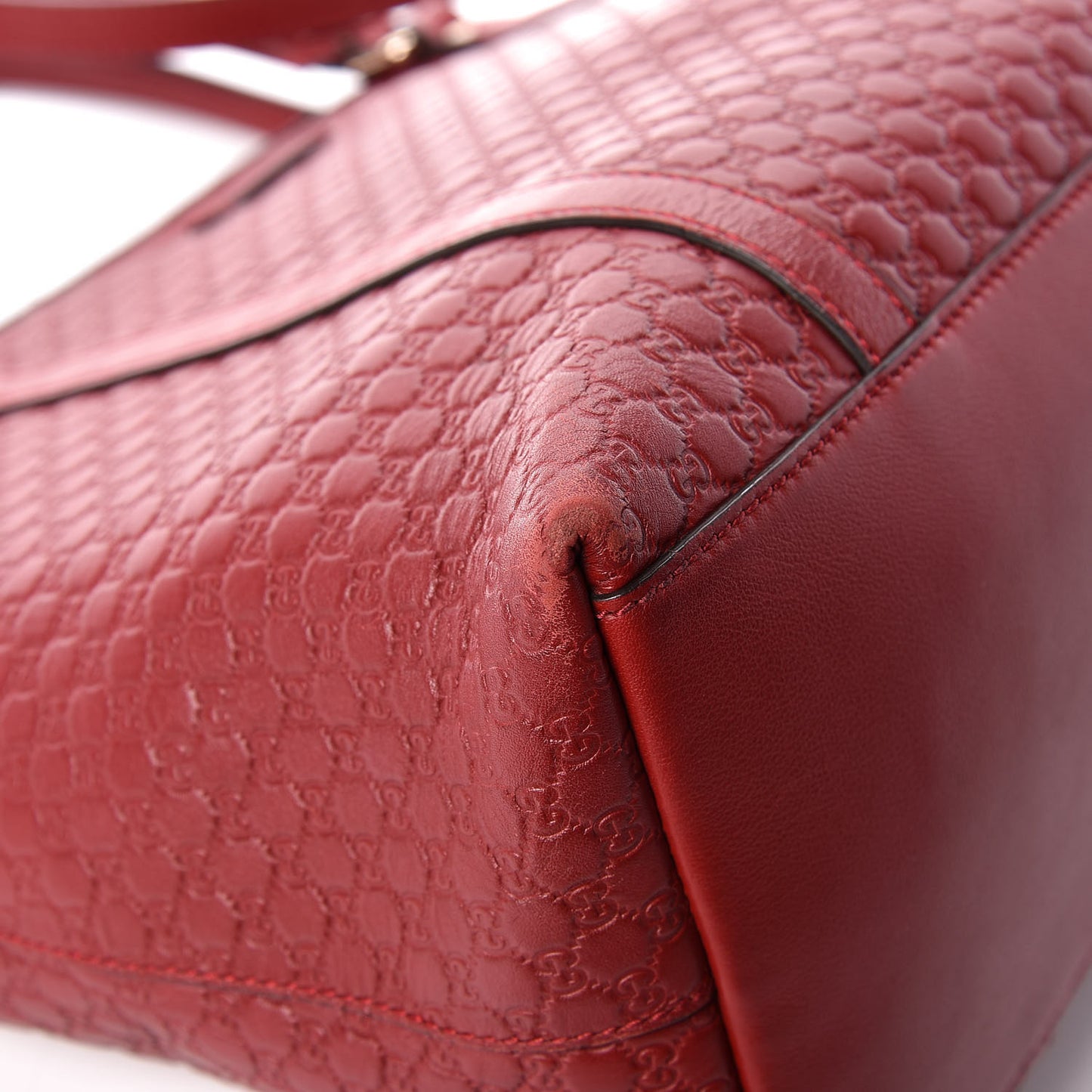 Soft Microguccissima Dome Satchel Red