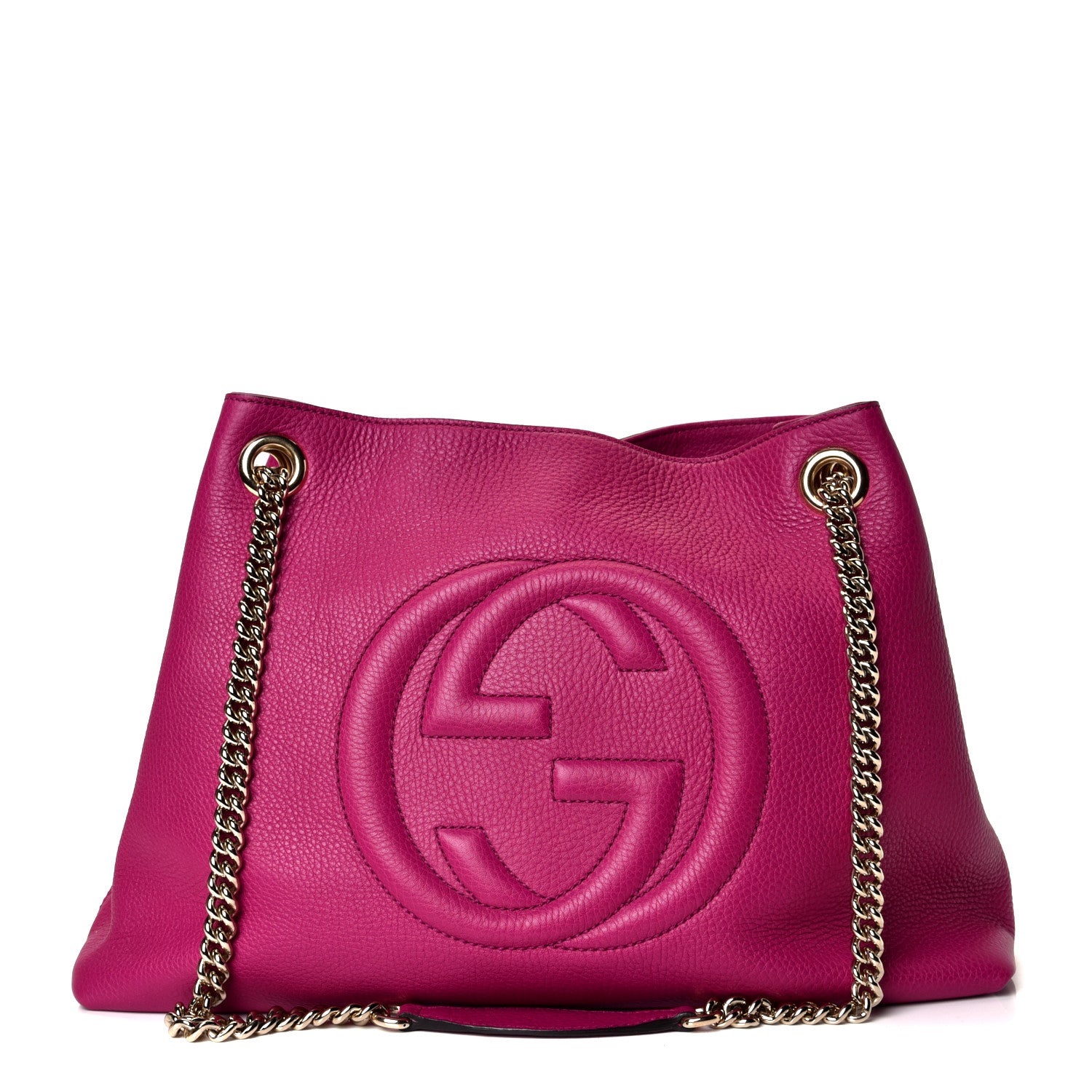 Gucci Cellarius Calfskin Medium Soho Chain Shoulder Bag Bright Bouganville 1 of 4