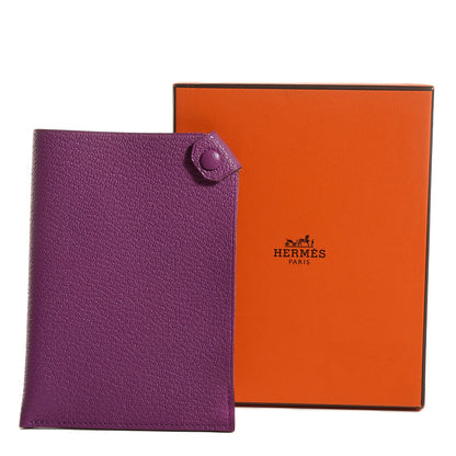 Hermes Chevre Mysore Tarmac PM Passport Holder Anemone 5 of 12