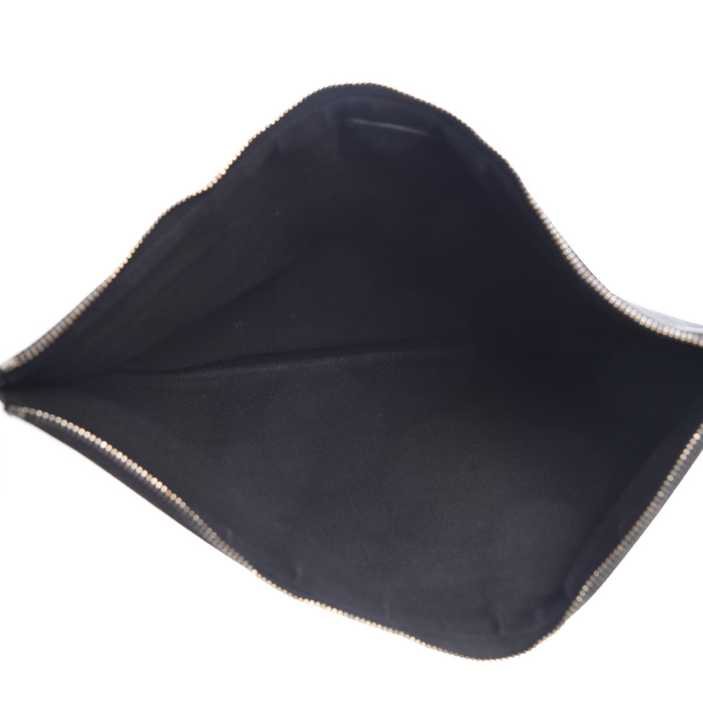 Textured Coated Canvas Bambi Print Medium Cosmetic Pouch Black