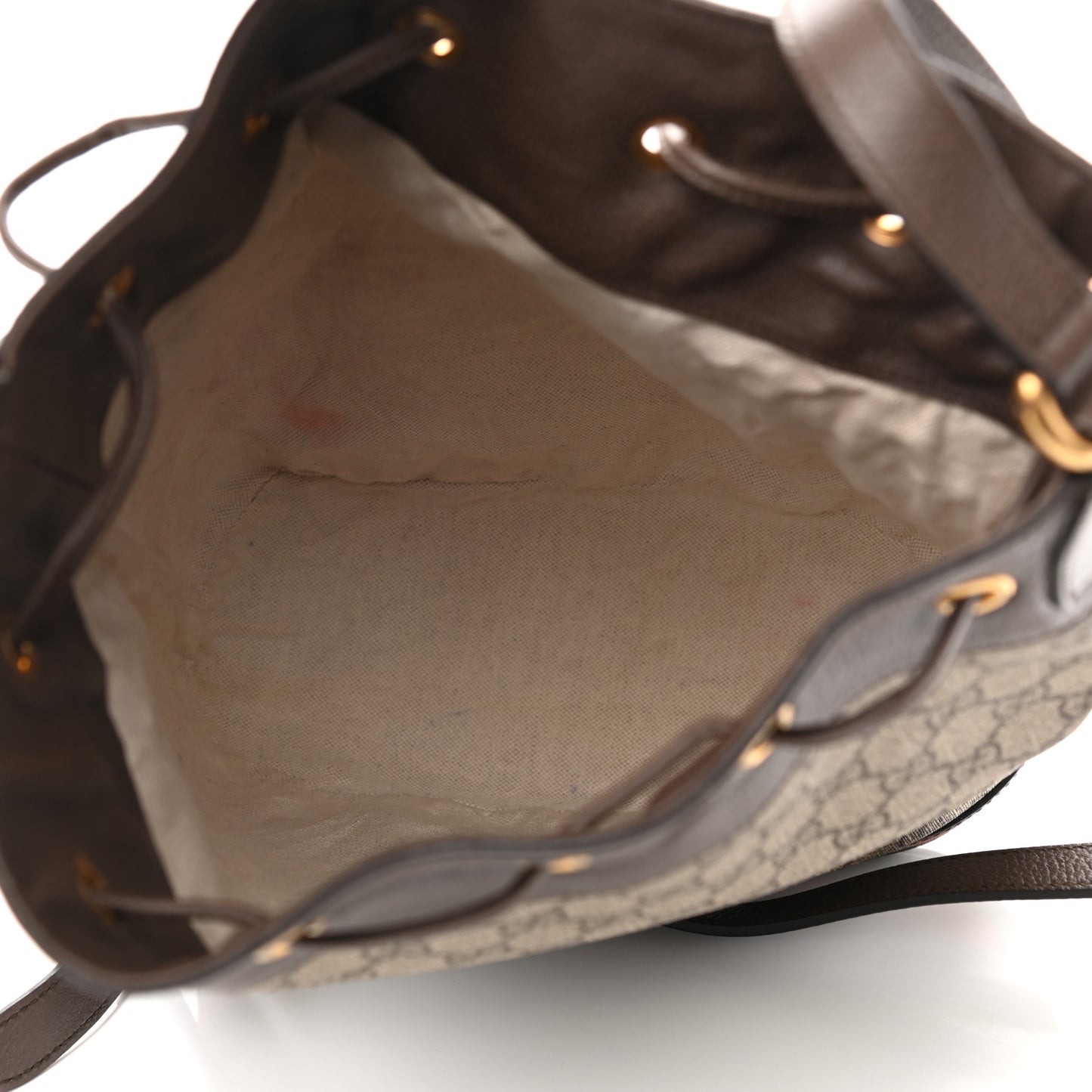 GG Supreme Monogram Web Ophidia Bucket Bag Brown