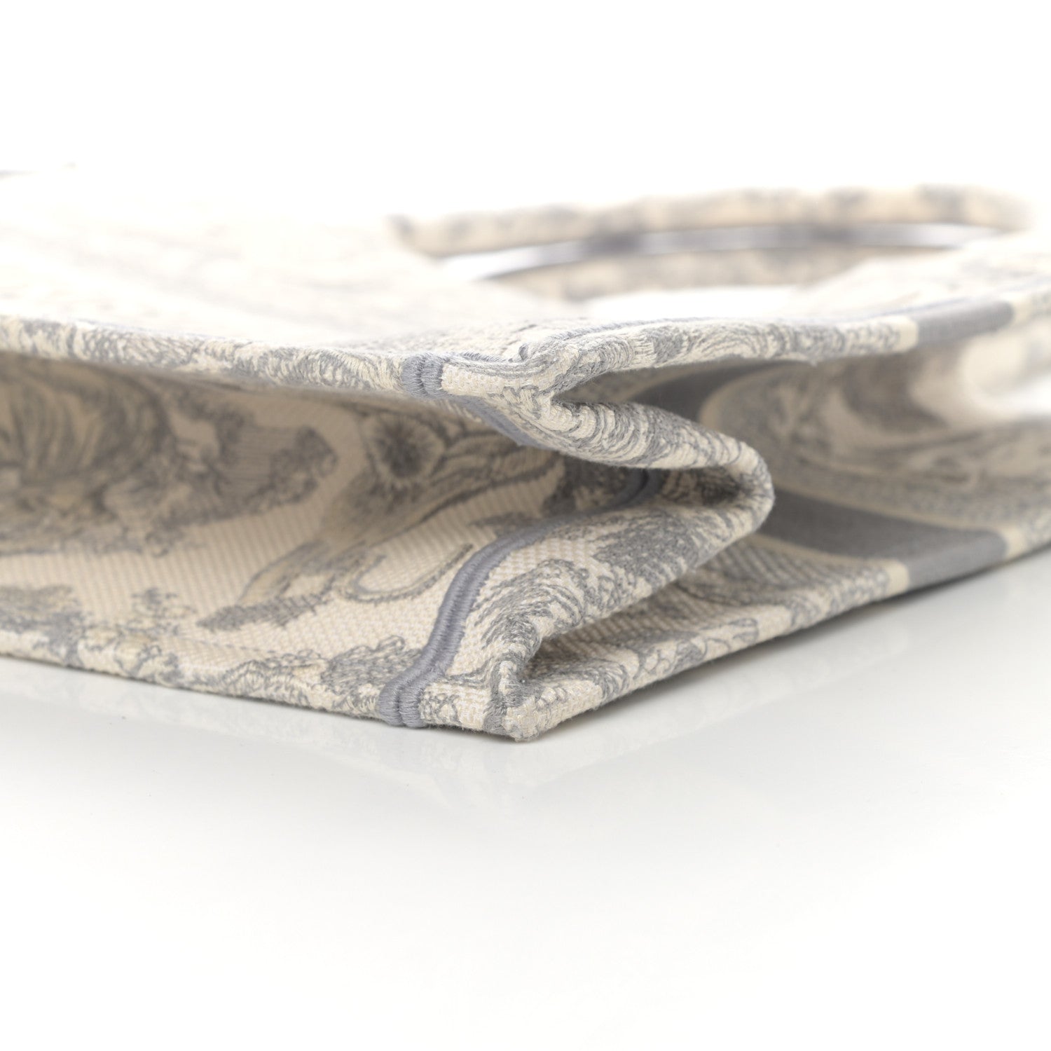 Christian Dior Canvas Embroidered Medium Dioriviera Toile De Jouy Book Tote Gray 10 of 11