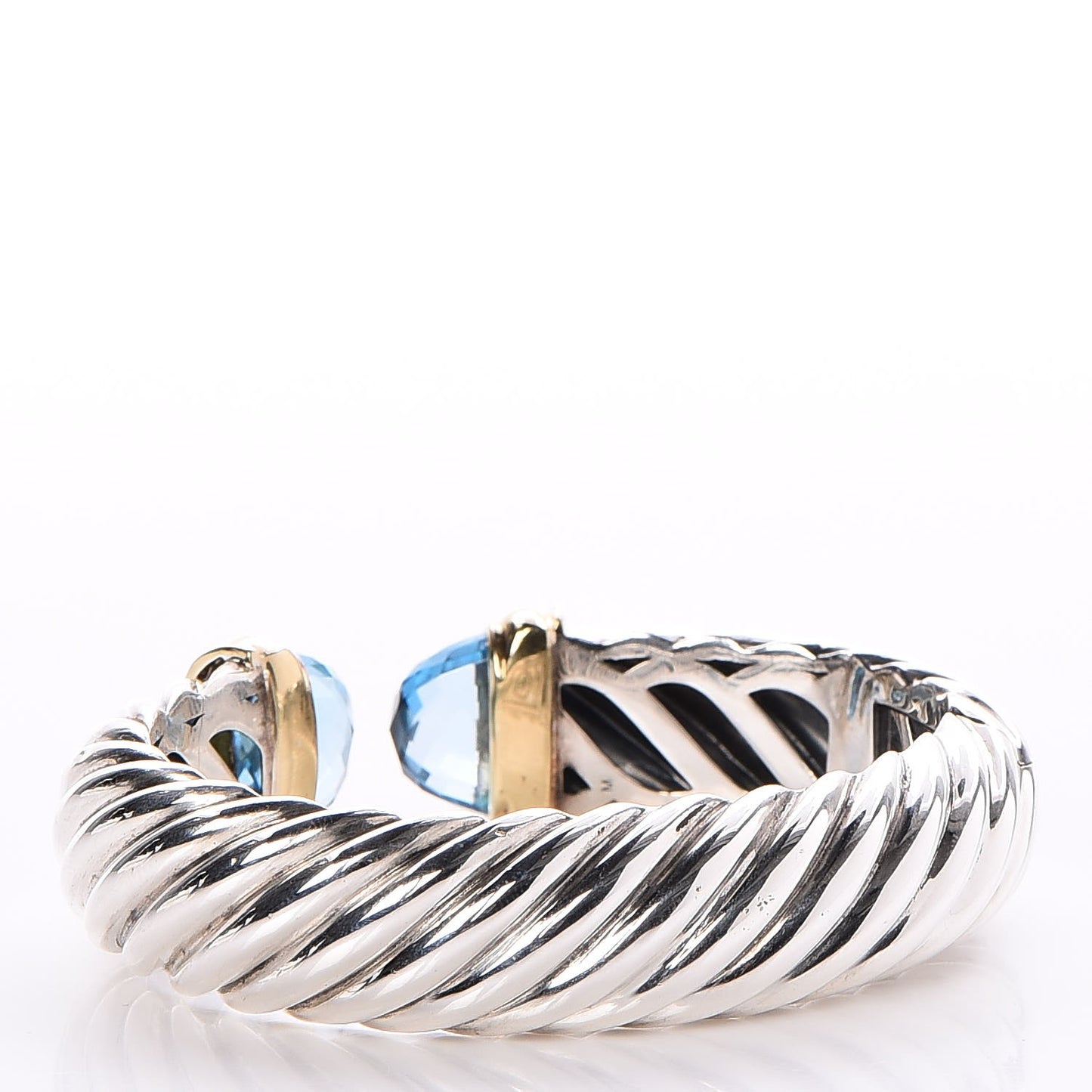 Sterling Silver 18K Yellow Gold Blue Topaz Waverly Bracelet
