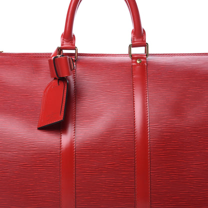 Louis Vuitton Epi Keepall 45 Castillan Red 7 of 16