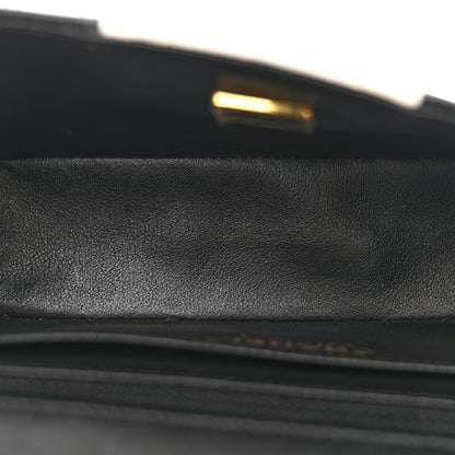 Chanel Lambskin Quilted Mini Rectangular Flap Black White 5 of 14