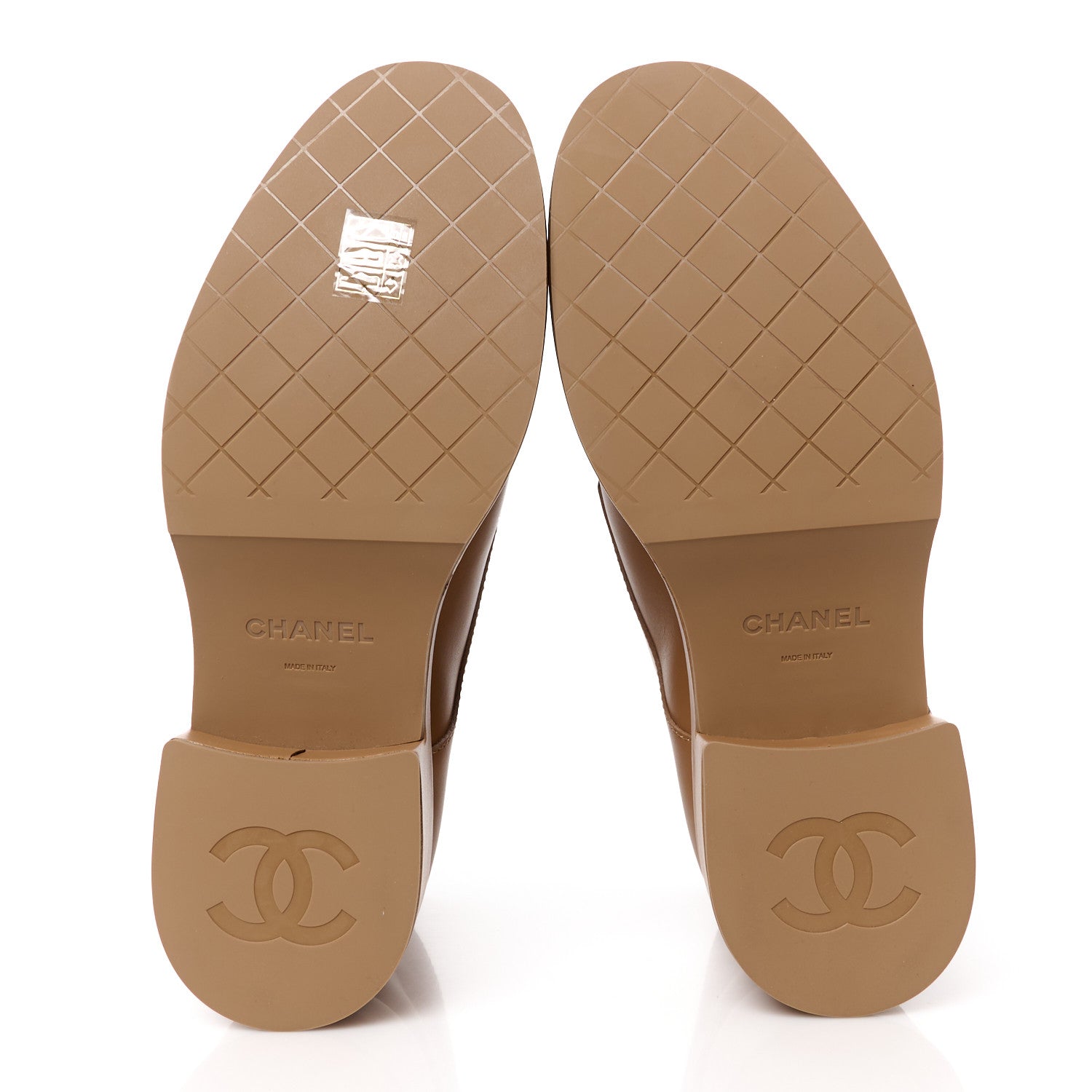 Chanel Calfskin Velvet CC Cap Toe Boots 39.5 Beige Black 5 of 8