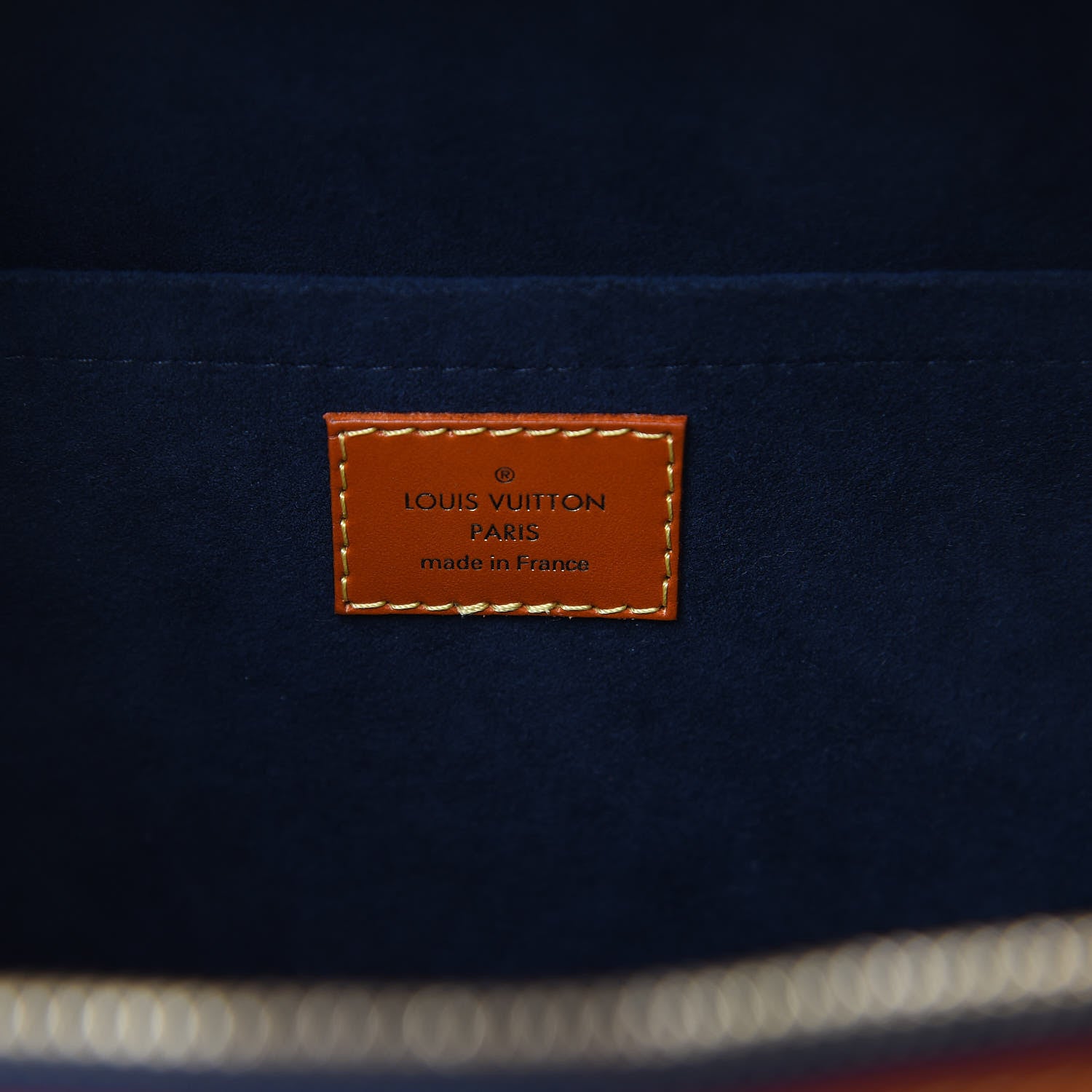 Louis Vuitton Calfskin Reverse Monogram Valisette PM Navy Caramel 6 of 11
