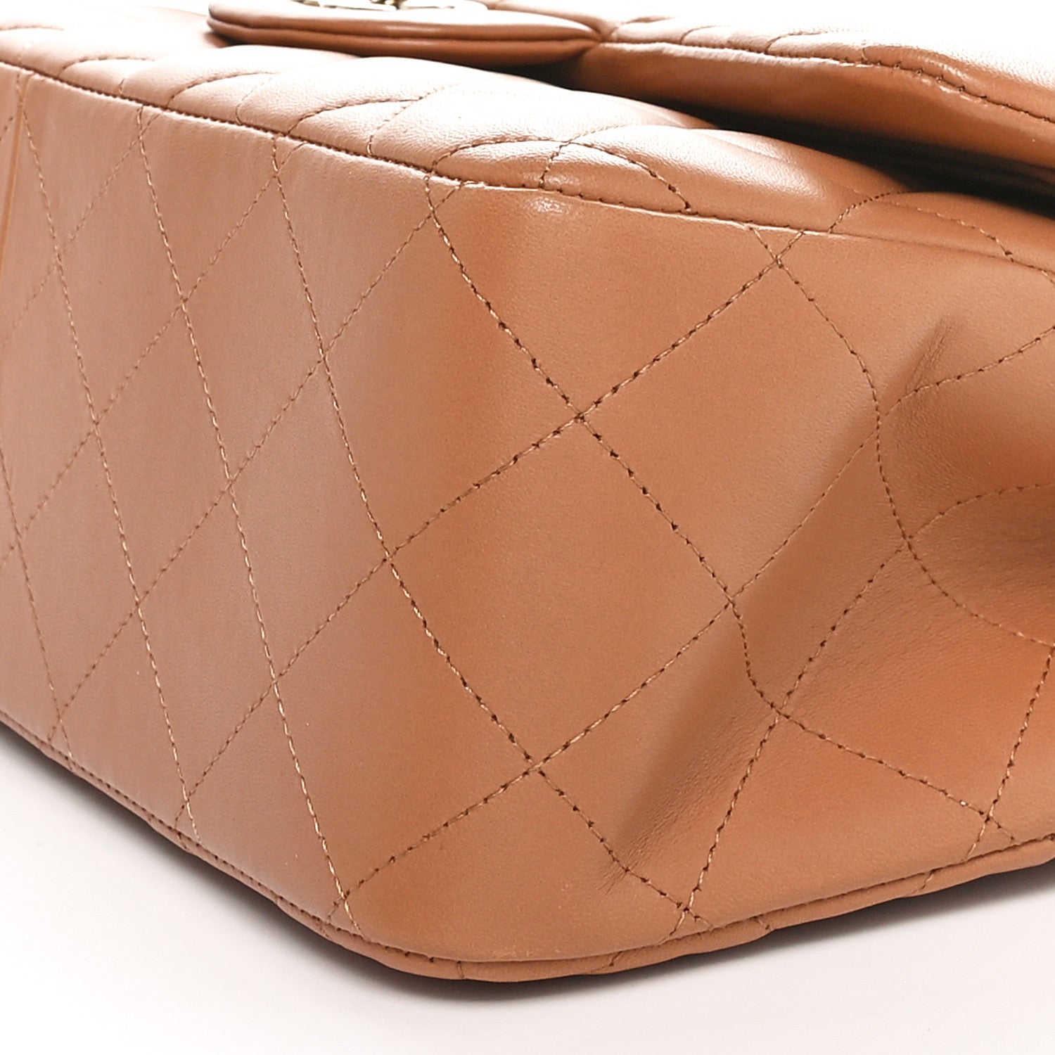 Chanel Lambskin Quilted Jumbo Double Flap Beige 10 of 11