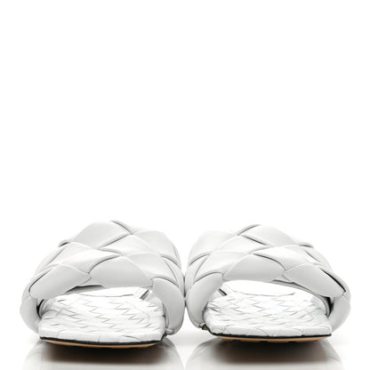 Bottega Veneta Nappa Maxi Intrecciato Lido Flat Sandals 39 Optic White 2 of 7