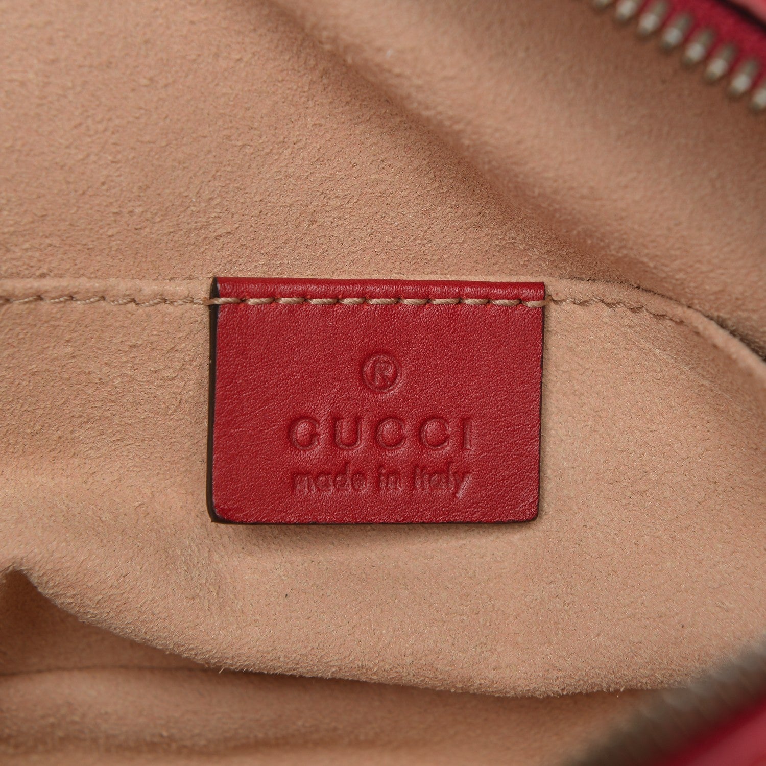 Gucci Calfskin Matelasse GG Marmont Belt Bag 75 30 Hibiscus Red 6 of 8