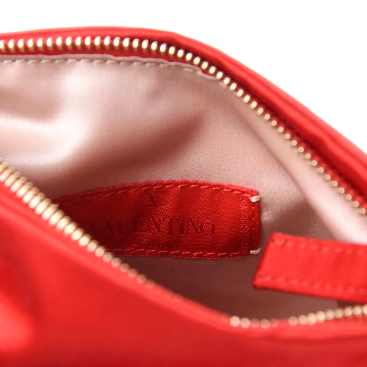Valentino Garavani Satin Noeud D'Amour Bow Clutch Red 9 of 11