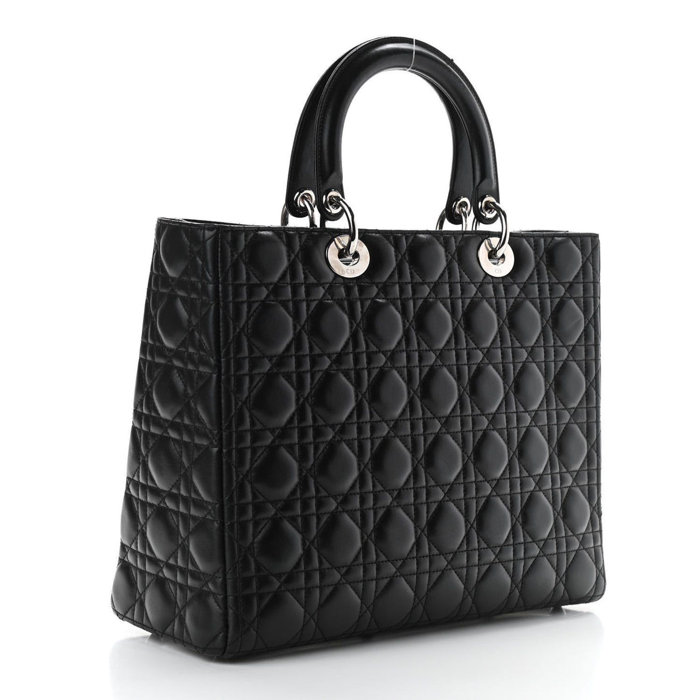 Lambskin Cannage Large Lady Dior Black