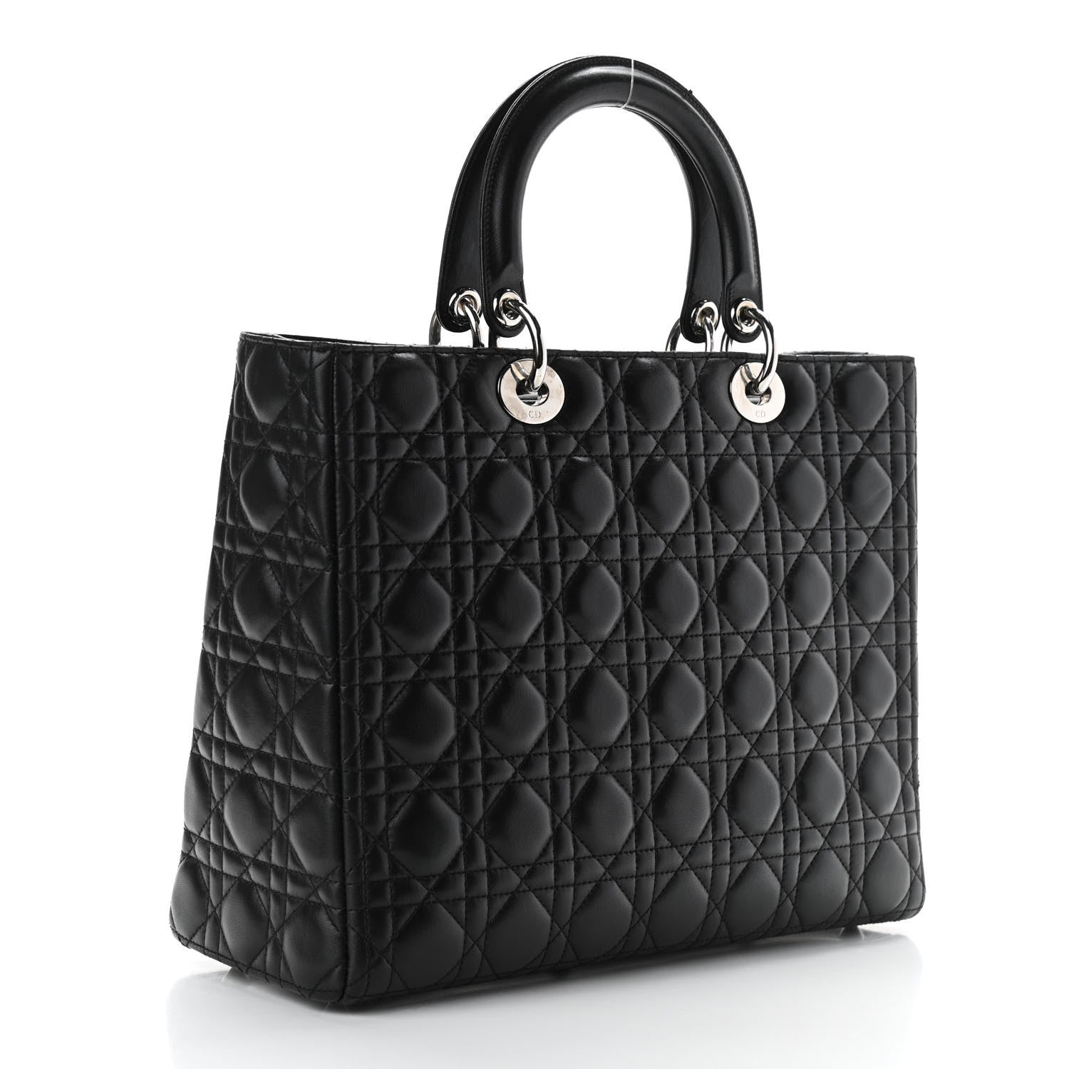Christian Dior Lambskin Cannage Large Lady Dior Black 3 of 13