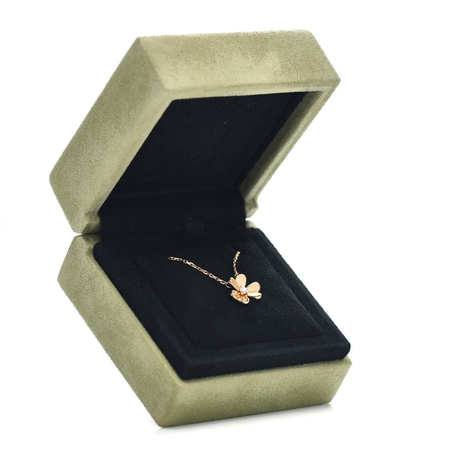 Van Cleef & Arpels 18K Yellow Gold Diamond Mini Frivole Pendant Necklace 5 of 5