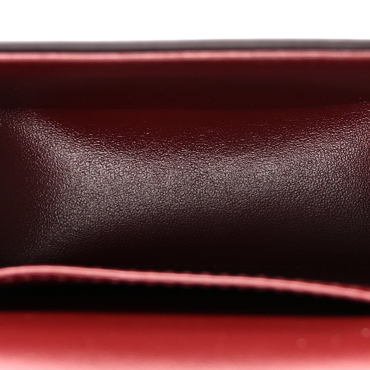 Shiny Calfskin Mini Chain Claude Burgundy