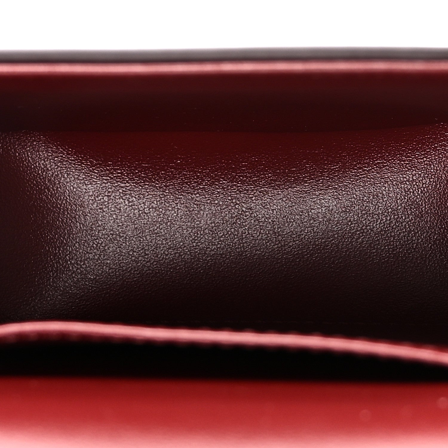 Celine Shiny Calfskin Mini Chain Claude Burgundy 5 of 10