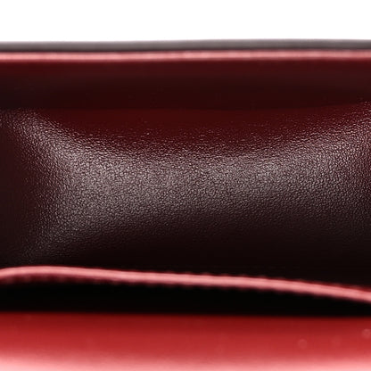 Celine Shiny Calfskin Mini Chain Claude Burgundy 5 of 10