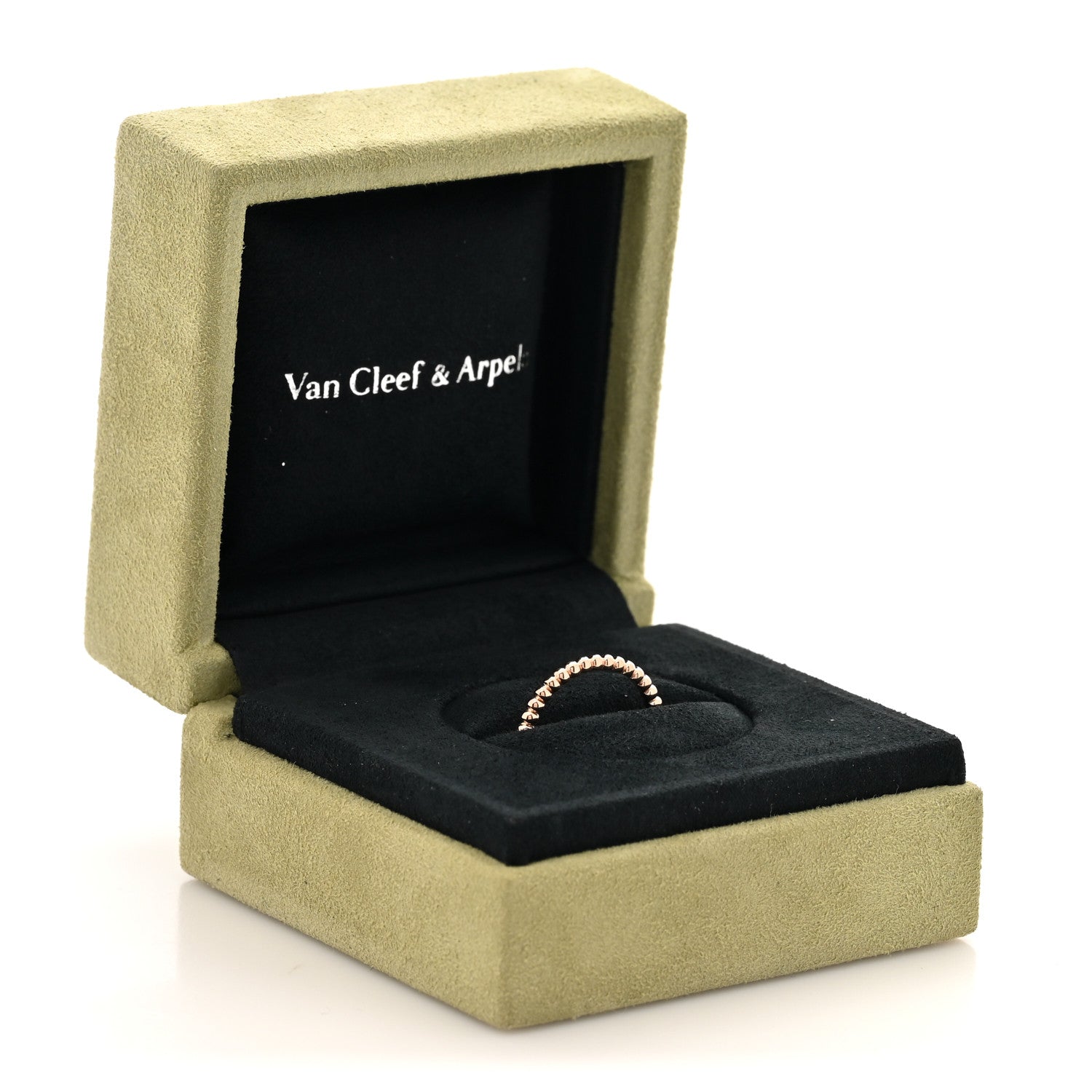 Van Cleef & Arpels 18K Rose Gold Small Perlee Ring 52 6 5 of 5