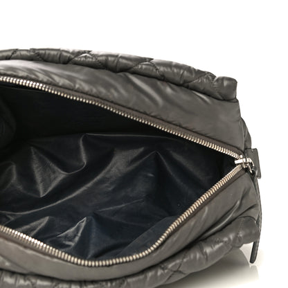 Chanel Nylon Quilted Cocoon Cosmetic Case Grey 5 of 16