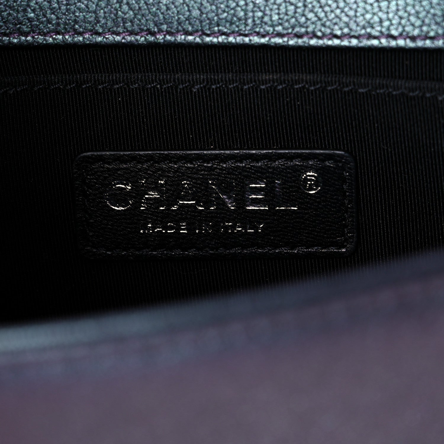 Chanel Iridescent Goatskin Quilted Small Boy Flap Purple 6 of 10