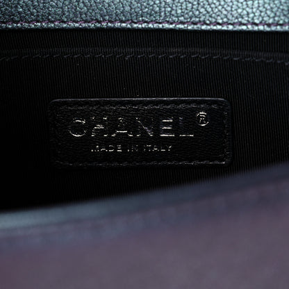 Chanel Iridescent Goatskin Quilted Small Boy Flap Purple 6 of 10