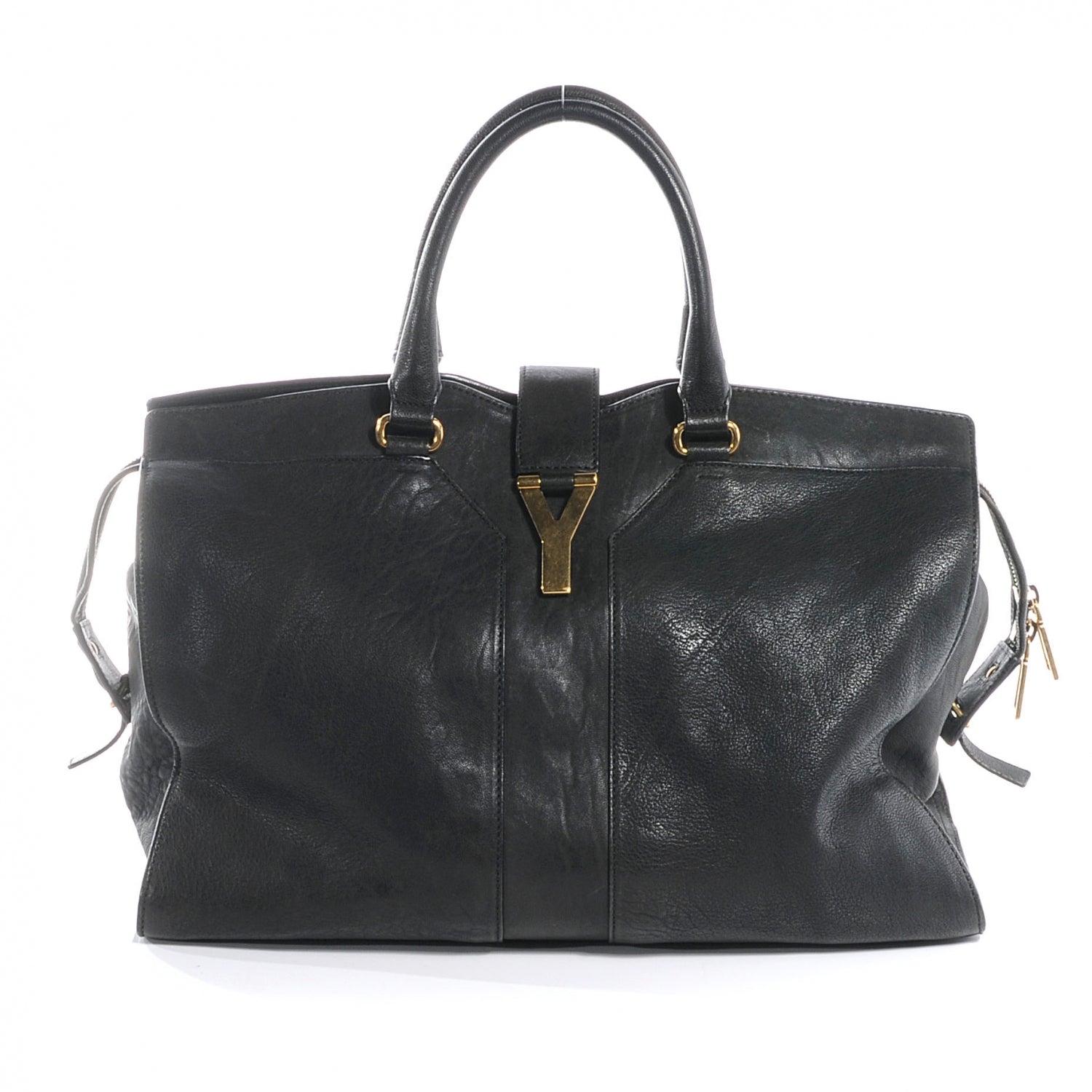 Saint Laurent Leather Large Cabas Chyc Black 1 of 8