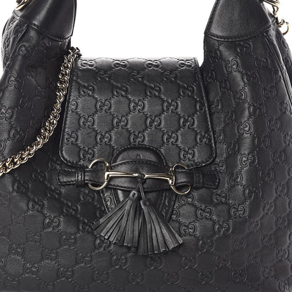 Gucci Guccissima Medium Emily Hobo Black 8 of 10