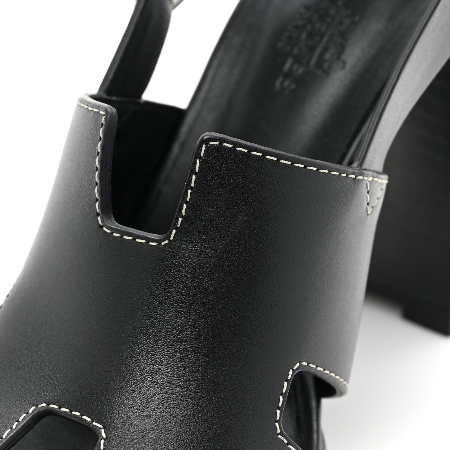 Calfskin Eris 90 Sandals 37 Black