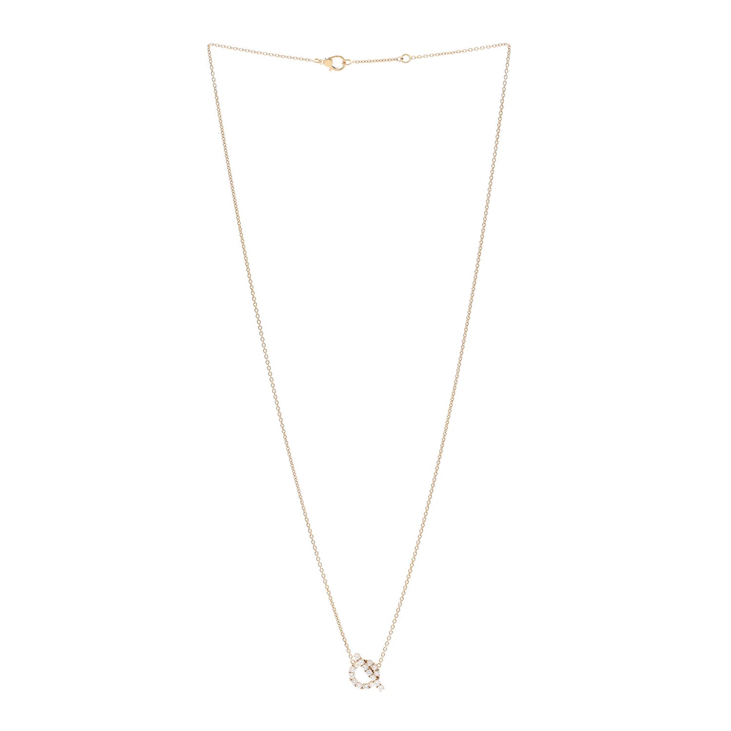 18K Rose Gold Diamond Finesse Pendant Necklace