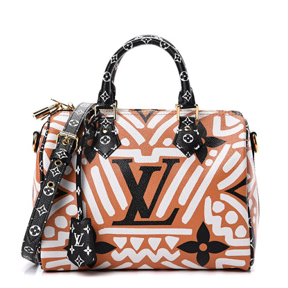 Louis Vuitton Monogram Giant Crafty Speedy Bandouliere 25 Creme Caramel 1 of 8