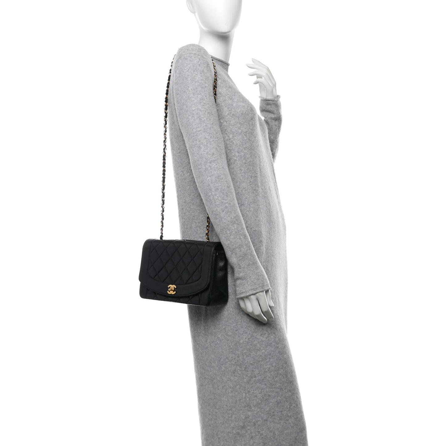 Lambskin Quilted Small Single Flap Black