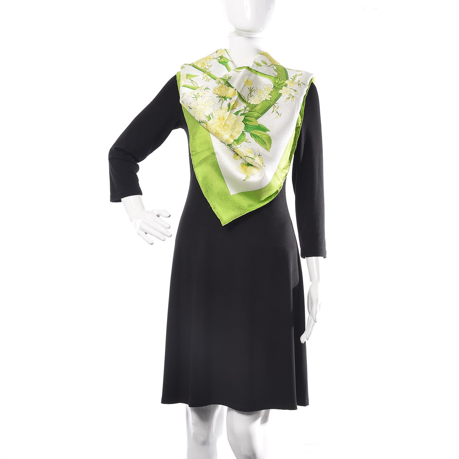 Hermes Jacquard Silk Romantique Scarf 90 2 of 6