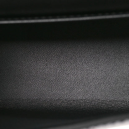 Hermes Madame Calfskin Shiny Alligator Mini Kelly Sellier Touch 20 Black 5 of 10
