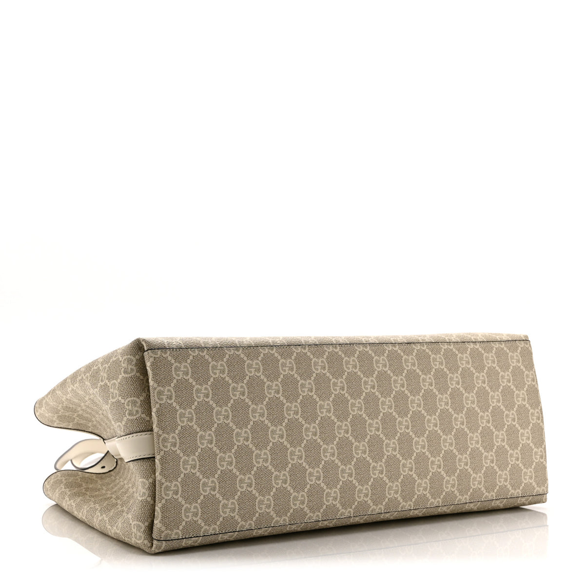 GG Supreme Monogram Emblem Large Tote Bag  Mystic White Oatmeal